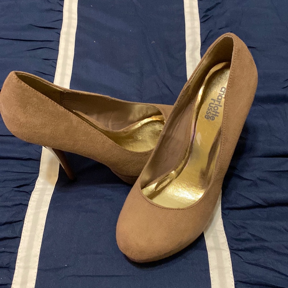 Charlotte Russe beige suede.
